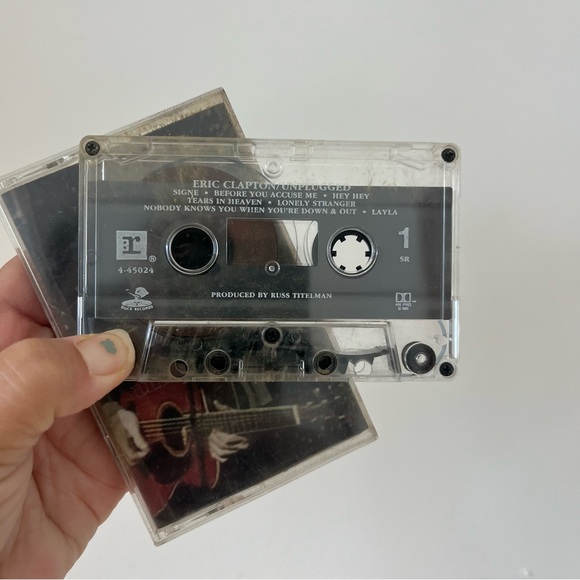 Vintage Eric Clapton Unplugged Cassette Tape 80s Columbia House Untested - Picture 4 of 5